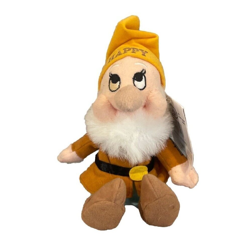 Disney Store HAPPY 8" From Snow White And The Seven 7 Dwarfs With Tags Plush